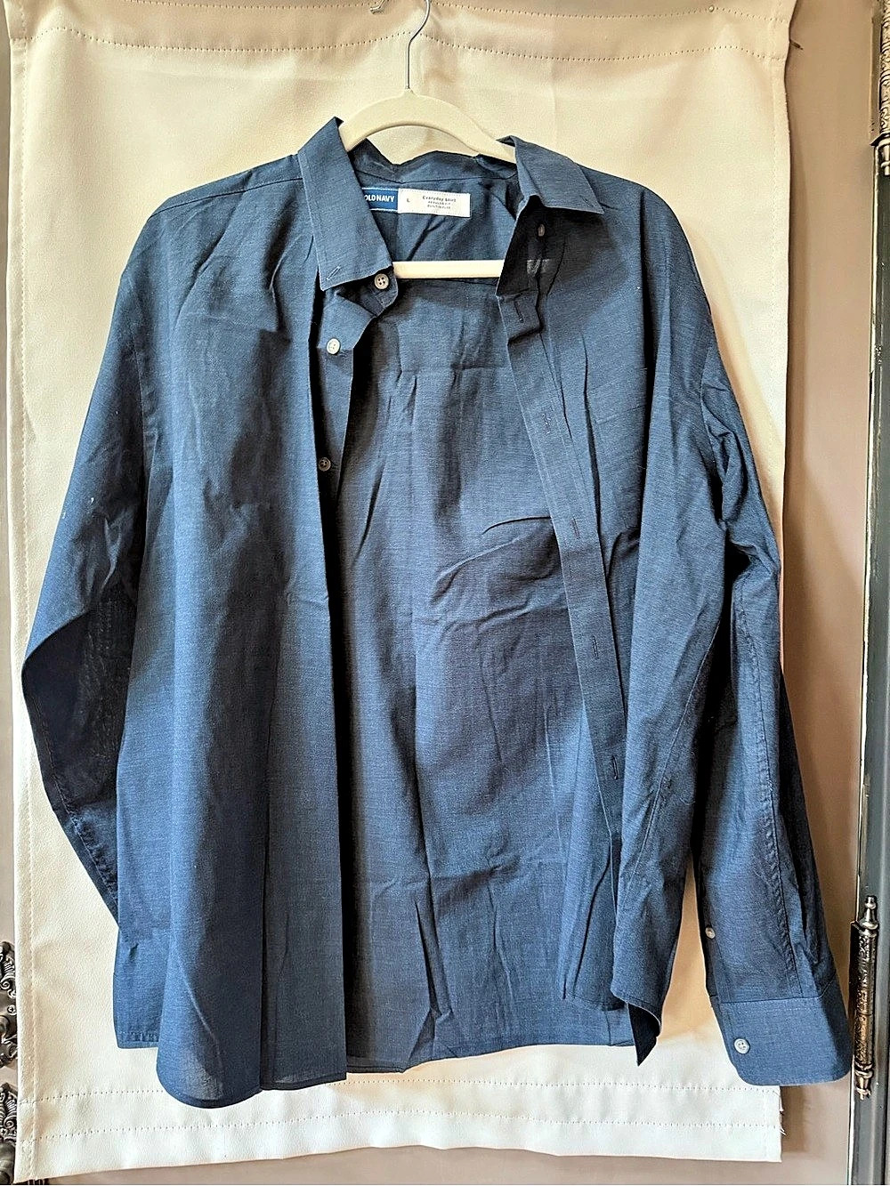 Old Navy Everyday Shirt Regular Fit Built-In Flex Blue